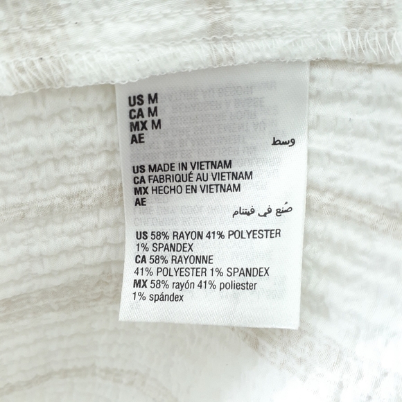 JM Collection Woven Top M Striped Button Up 722 - Picture 5 of 6